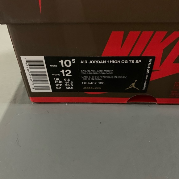 travis scott jordan 1 in box